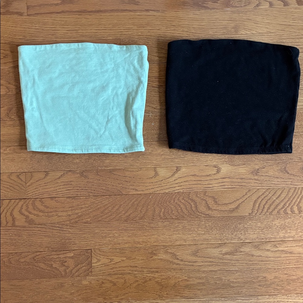 Tilly’s Black and Green tube tops XS and XXS